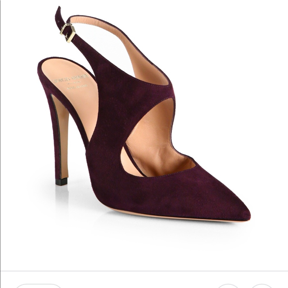 Authentic Giorgio Armani Purple Slingback Pumps